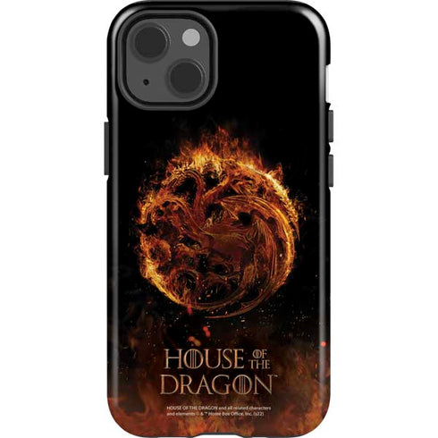 HBO House of the Dragon Flaming Tararyen Sigil iPhone 15 Impact Case